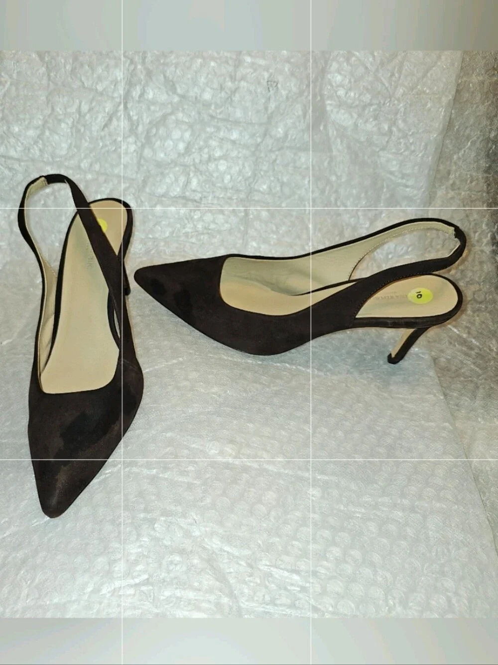 Banana Republic Black Suede Pointed Toe Slingback Heels